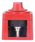 Front view of Three Position 300 Amp Dual Circuit Battery Disconnect Switch Isolator With Rotary Actuator for marine use