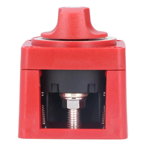 Front view of Three Position 300 Amp Dual Circuit Battery Disconnect Switch Isolator With Rotary Actuator for marine use