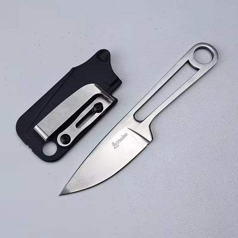 Dope Outdoor Straight Knife With Sheath And Back Clip, 2nd Gen Hiking Knife For Camping And Everyday Carry, Sharp, Durable Field