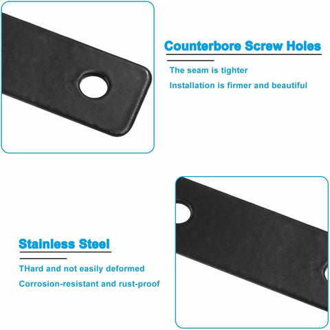 Close-up of 12 Pack L Shape Flat Brackets 80 X 80 Mm Stainless Steel Corner Braces showing features like counterbore screw holes and material quality.