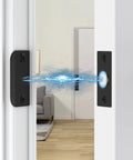 Two Pack Magnetic Door Ball Catch Set For Closet Doors No More Stuck Doors Jiayi Black Magnetic Latch installed view