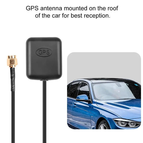 All Weather Waterproof Active GPS Antenna With SMA Male Connector on car roof for real-time tracking