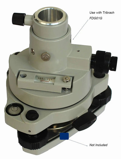 Laser Plummet Tribrach Adapter For Surveying And Leveling With 3 Prong Forced Centering, optical plummet, 8-minute vial visible