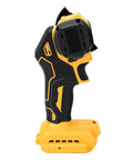 Badass Cordless Mini Circular Saw With Brushless Motor Spins At 12000 RPM And 3 Adjustable Speeds With Dual Mode Capability To Flip Into An Angle Grinder For Cutting Wood Metal Tile Plastic Works With Dcb 18v Batteries handheld grip and battery base showing ergonomic design for easy control.