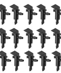 100 Pack 1 GPH Flag Drip Emitters For Garden Drip Irrigation System No Hassle 4mm To 7mm Hose Compatible Black Plastic