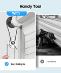 Heavy Duty Garage Door Chain Hoist With Three To One Gear Ratio And Manual Overhead Lifting System shown for easy lifting comparison.