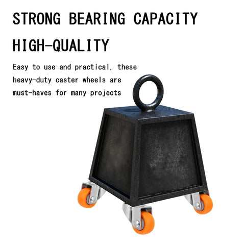Heavy Duty Swivel Casters With Threaded Stem Mounts And Reinforced Brackets. Nylon Wheels On Ball Bearings Roll Like Grease. Pack Of Five.