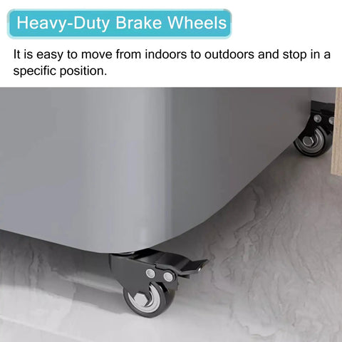 Heavy-duty wheels of Must-Have All In One Cleaning Tool Cart and Organizer for Home, Office, School, and Restaurant