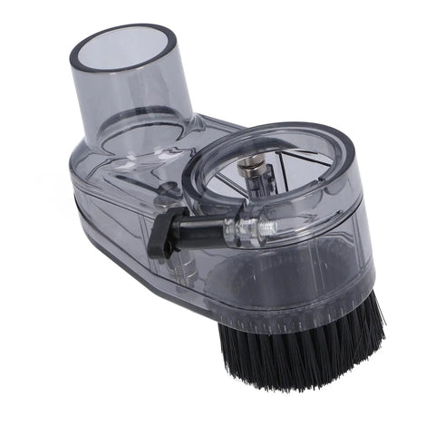 Slick Transparent CNC Router Dust Shoe For 45mm Spindle, clear nylon material with vacuum port for sawdust removal.