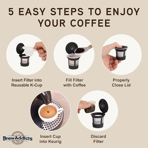 300 Count Disposable Compact Paper Coffee Filters Compatible With Keurig Brewers And K Cup Reusable Pods For Single Use Smooth Sediment Free Coffee And Space Saving Grab And Go Design For Everyday Brews