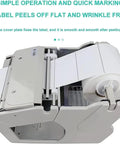 Automatic Label Peeling Machine With Digital Display For Paper Tubes Fast 130 Mm Per Second Speed showing smooth label feed.