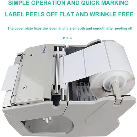 Automatic Label Peeling Machine With Digital Display For Paper Tubes Fast 130 Mm Per Second Speed showing smooth label feed.