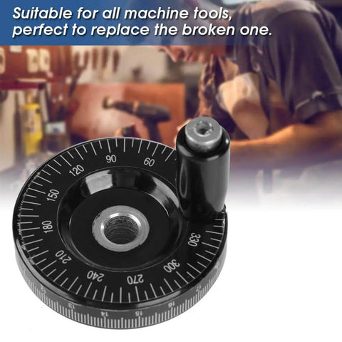 Beefy Bakelite Hand Wheel 63mm OD 10mm Bore With Handle Rock Solid Scale Replacement for Milling Machine