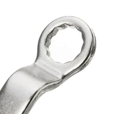 Close-up of wrench in Double Head Sheet Nibbler And Metal Cutter Drill Attachment For Electric Saws Heavy Duty Pro Grade Kit With Wrench