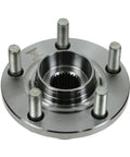 Front Wheel Hub Assembly For Subaru Forester Impreza Legacy And Saab OE Replacement Durable Hub With Easy Install And DIY Video Guides For Quick No Fuss Reliable Ride Repair close-up view showing five lug bolts and central gear teeth