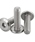 Top Tier 304 Stainless Steel Flat Head Hex Socket Cap Screws M2 M3 M4 M5 35 Mm Allen Bolts For Furniture And DIY Woodworking Projects 100 Piece Kit, showing three bolts.