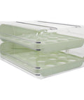 Multi Layer Plastic Egg Cartons That Serve As A Brilliant Fridge Staple Keeping Your Morning Groceries Fresh And Secure While Making Last Minute Meal Prep A Total Breeze For Busy Household Owners Everywhere, showing stacked egg trays.