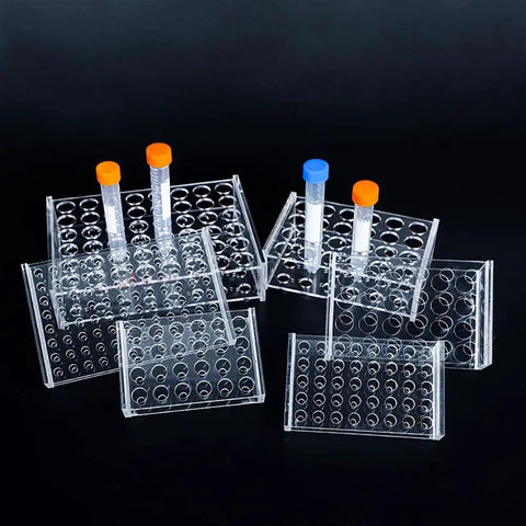 Clear Acrylic Test Tube Rack Holder With 24 Sockets For 5 Ml Tubes Lab Stand For Centrifuge Tubes Transparent Plastic Lab Organizer