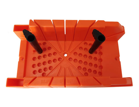 12 Inch Miter Box Kit With Saw Included For No Nonsense Precise Cuts At 90 45 22.5 And 0 Degrees, showing honeycomb base