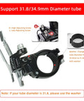 3 Speed Clamp On Front Derailleur For Mountain Bike And Road Bike With Top Or Bottom Pull Beefy Dual Pull Setup Fits 31.8mm To 34.9mm