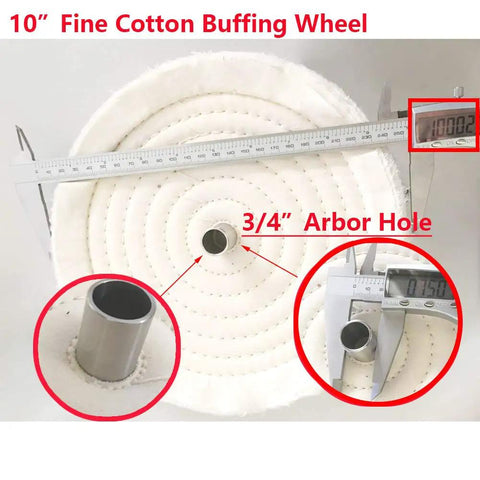 10 Inch Extra Thick Buffing And Polishing Wheel For Bench Grinder With Three Quarter Inch Arbor Hole Great For Metal Finishing