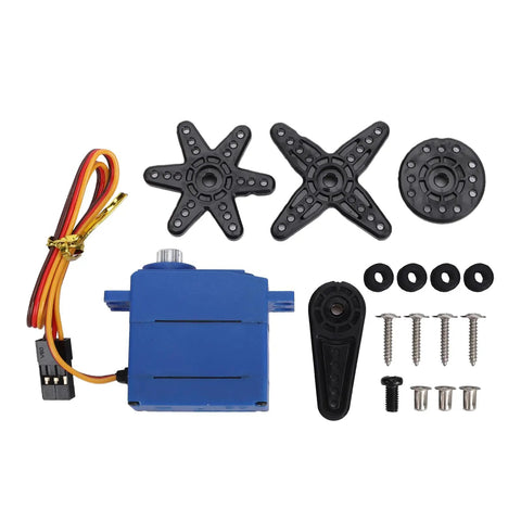 Heavy Duty 13Kg Digital Servo With Rock Solid Metal Gears And IP67 Waterproof Protection, complete with gears and accessories