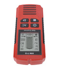 Close-up of 7 in 1 Wall Scanner Stud Finder, Metal Wood AC Wire Detector displaying measurement readings on screen.