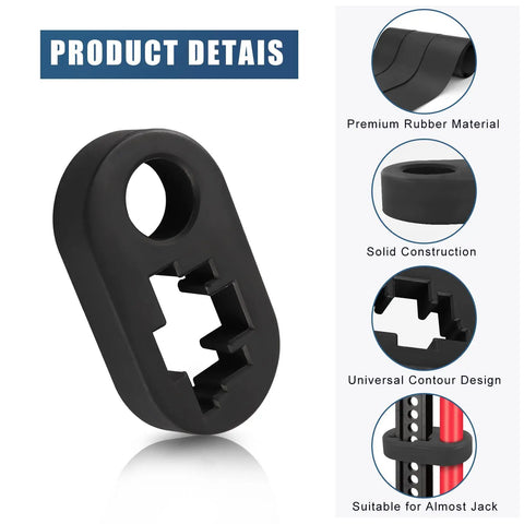 Rust-Resistant Hi-Lift Jack Handle Keeper Accessory Upgrade Bar Protector made of premium rubber for secure handle transport.