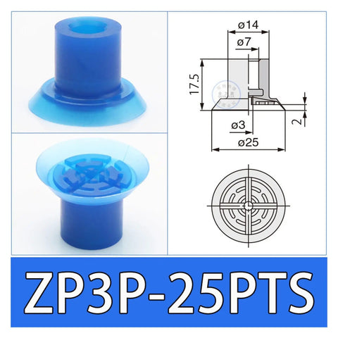 Two Pack Vacuum Suction Cups For Pneumatic Tools, Imported Silicone, 25 PTS, Heavy Duty Grip Cup Set, blueprint and product view