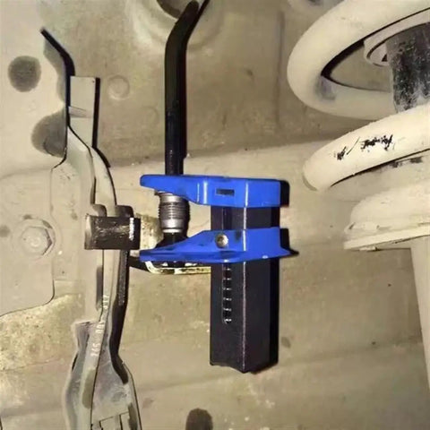 Universal Brake Line Clamp Kit For Most Cars, 4 Piece Set, blue tool securing auto brake line in vehicle maintenance