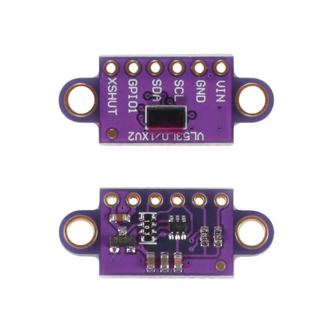VL53L0X Time Of Flight ToF Laser Ranging Sensor Breakout Module Pack Of 4 I2C for Arduino, top and bottom view