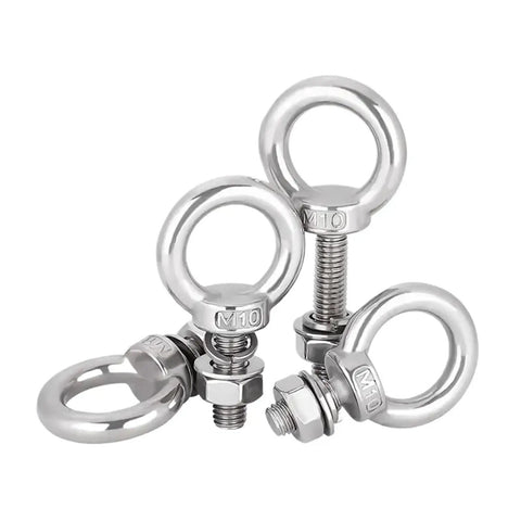 Heavy Duty Swivel Long Lifting Eye Bolt For Hoisting And Rigging Weatherproof And Rust Resistant Built To Handle Big Load Capacity Outdoor Ready Easy Install Ideal For Industrial Marine And DIY Rigging Tasks M10 stainless steel swivel eye bolt