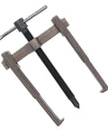Heavy Duty Carbon Steel Two Jaw Bearing Puller And Two Claw Gear Extractor Kit on white background, showcasing 120mm stroke and robust design.