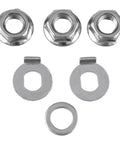 Secure Fit 12mm E-Bike Hub Motor Nuts Safety Washer Steel Locking Hardware For Premium Copper Anodized Bike Parts That Keeps Your Ride Tight And Safe From Vibrations Without Hassle, six-piece set
