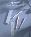 Gel Pens Set Cute Stationery Trio With 0.5mm Fine Point Quick Dry Ink For Journaling And Aesthetic Office Vibes Two Black And One Coral Ink Smooth Write No Skip No Bleed