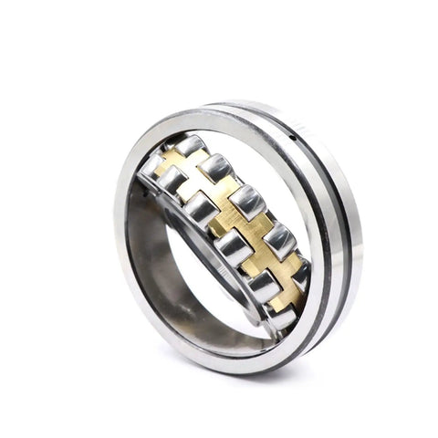 Rock Solid Professional Grade Spherical Roller Bearing 22218CAK W33 showing self-aligning design and metal construction for durability.