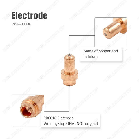 15 Piece Plasma Cutting Consumables Kit for Versa Cut 40 Amp Plasma Cutter CB50 Torch Includes 5 Electrodes and 10 Drag Tips Nozzles 0.047 Inch 1.2mm Diameter Aftermarket Replacement Set for DIY Welders PR0016 electrode made of copper and hafnium