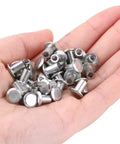 Heavy Duty Tungsten Steel Tire Spike Studs For Trucks Deliver Badass Off Road Traction And Winter Grip With Rock Solid Anti Slip Screws Easy Drill Installation, shown in hand.