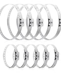 10 Pack CV Boot Clamps Kit With Stainless Steel Banding Tool, Adjustable Large 50 to 120mm And Small Clamps, set of 5 each