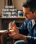 Man using No Hassle One Inch Disposable Chip Brushes With Natural Bristles For Smooth As Butter Paint And Stain Touch Ups In A Twelve Pack.