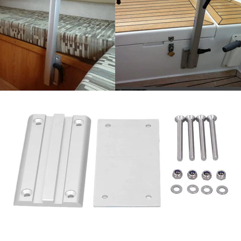 Heavy Duty Aluminum RV Table Base Mount With No Sweat Rotatable Adjustments Sweet Space Saving Replacement Stand parts and hardware.