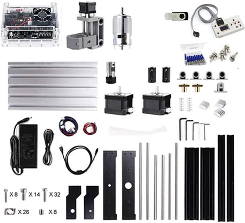 Components of 1610 Pro Desktop CNC Milling Machine With Offline Controller For DIY Routing Engraving Wood PVC PCB Acrylic