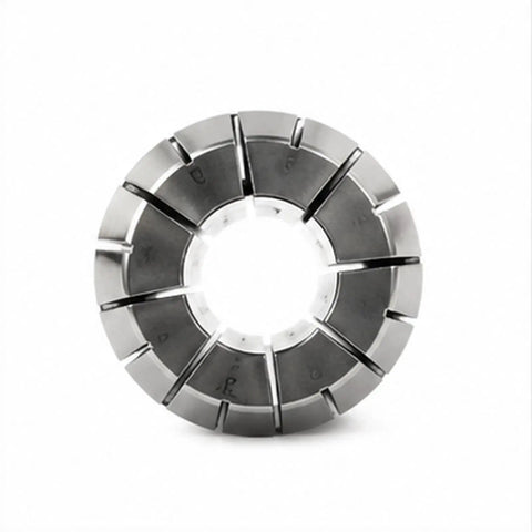 Precision 65Mn Spring Collet With 30mm Clamping Diameter For Cnc Milling And Lathe Tools showing full slits and round shape.