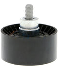 High-Style Accessory Drive Belt Idler Pulley For BMW X4 Models 2015-2021 with metal bolt detail and black plastic body