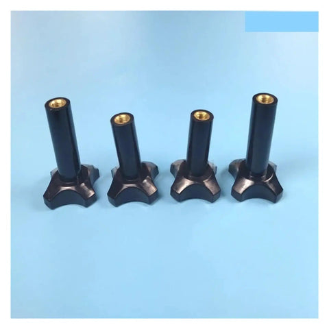 No Sweat M8 Black Hex Nuts And Secure Fastening Kit For Soft Serve Machines, four black lock nuts with gold inserts.