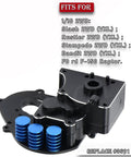 Heavy Duty Aluminum Transmission Case And Hop Up Gearbox For 1/10 Slash Rustler Stampede Bandit Ford F150 Raptor 2wd top view with fittings
