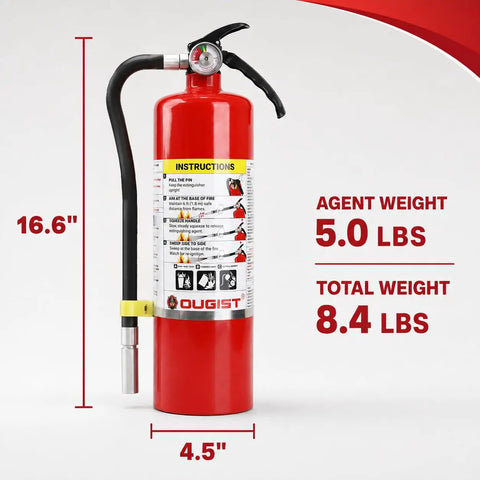 Hella Reliable ABC Dry Chemical Fire Extinguisher 5 Pound 2A 10B C Class Rating Build Tough For Home Office And Pickup Truck Garage Four Pack Ready To Handle Any Emergency Smooth And Safe All Year Long