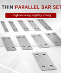Thin Parallel Bar Set Pro Grade Ten Pairs One Eighth Inch Thick By Six Inch Long Precision Parallels on display