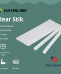 Mini Size Hot Glue Sticks For Glue Guns 0.27 Inch Diameter 4 Inch Length All Purpose All Temperature 100 Pack Clear
