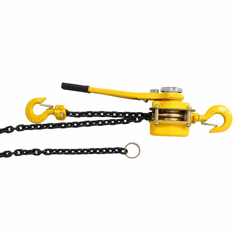 Heavy Duty Lever Chain Hoist, One And A Half Ton Capacity With 3300 Lb Lift, 20 Ft Chain, Come Along Hoist, A True Workhorse With Heavy Duty Hooks